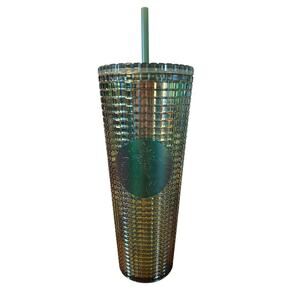 Starbucks 2022 RAINFOREST Green Iridescent Grid Cold Cup Tumbler Venti24oz Drink